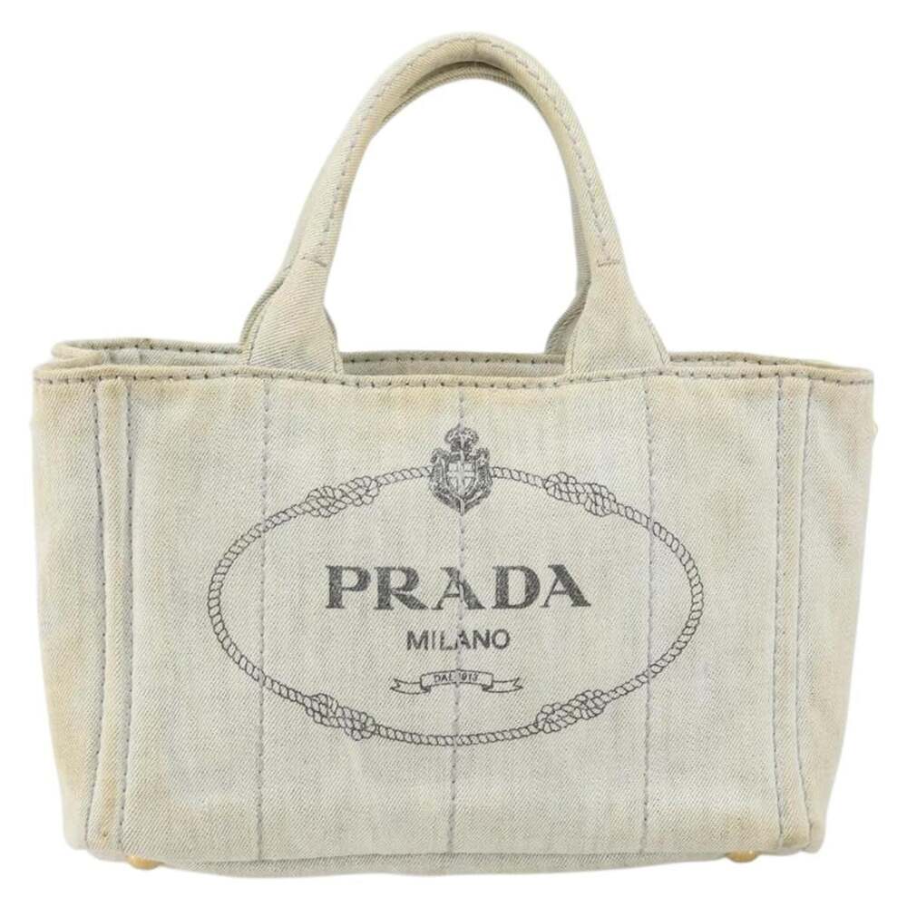 Prada Canvas Canapa PM Handbag Beige